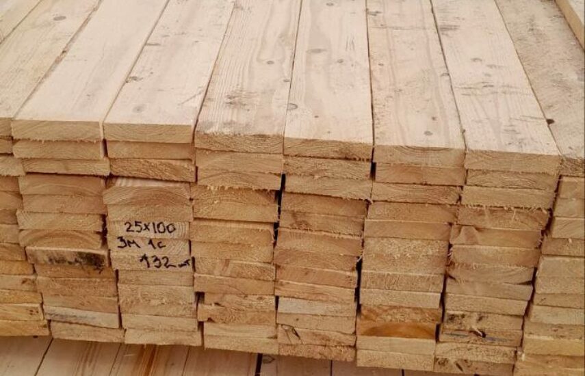 Доска обрезная 25*100*2 м 1 сорт